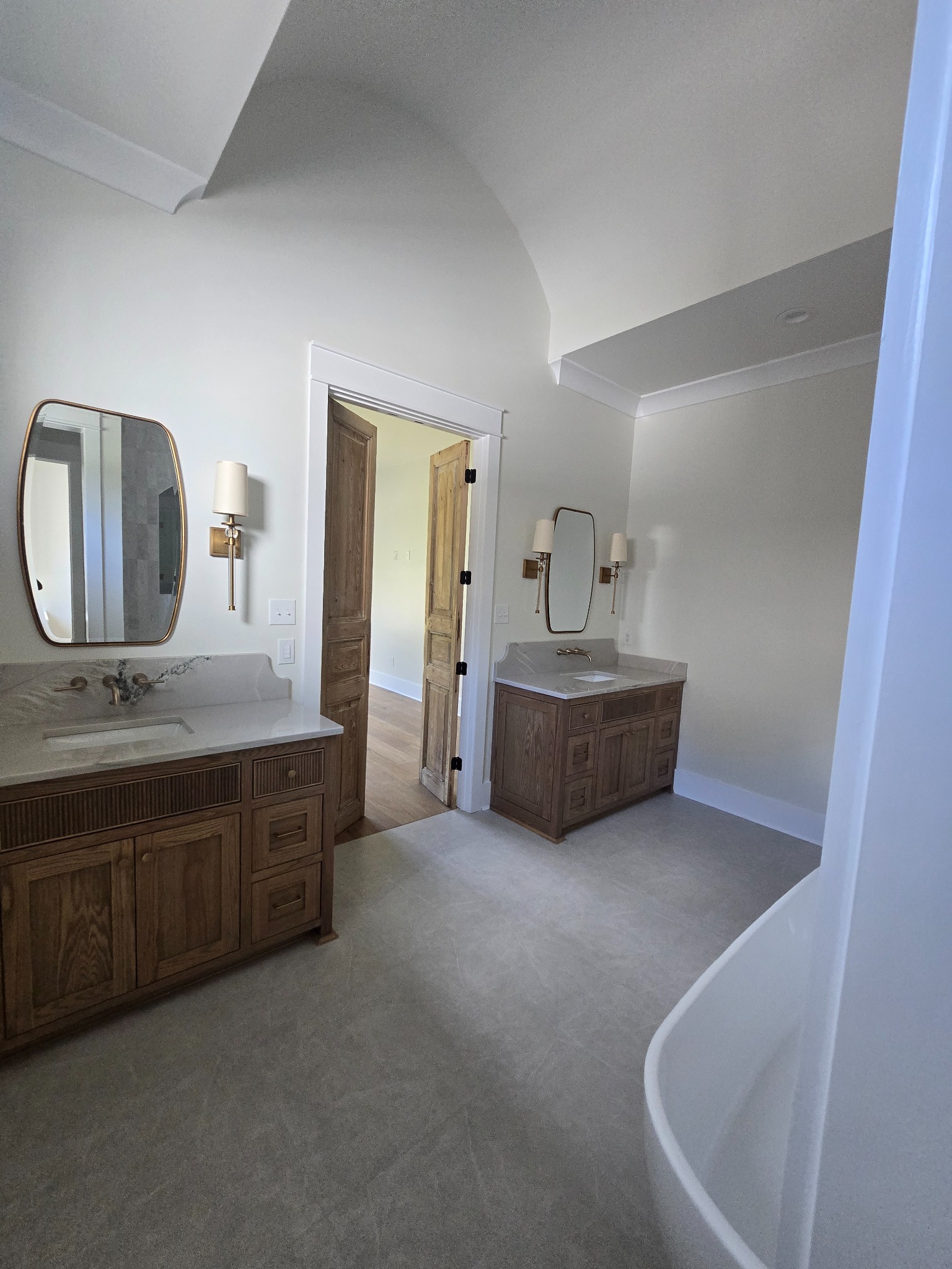 Double vanity bathroom painted